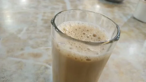 A close up view of a cup of tea. Stock Footage 325786925