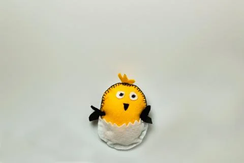 Close up view of cute handmade Easter decoration element. Beautiful backgrounds. Stock Photos