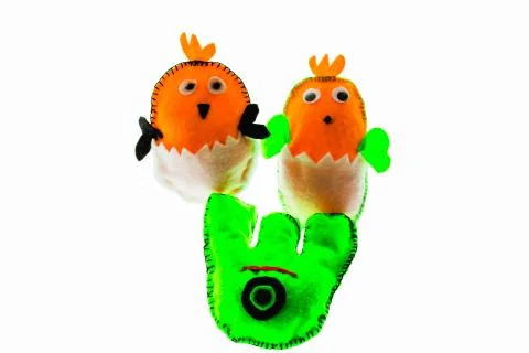 Close up view of cute handmade Easter decoration element. Beautiful backgrounds. Stock Photos