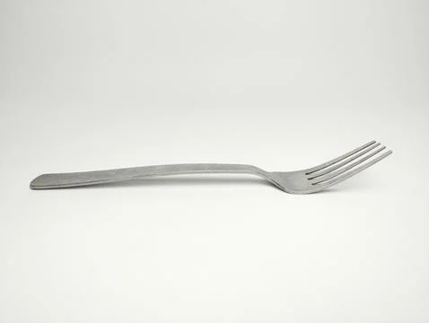 Close up view of cutlery, Fork, isolated on white background Stock Photos