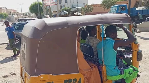Close View of Dakata Bus Stop Junction from Independence Road Kano Nigeria Stock Footage 323944688
