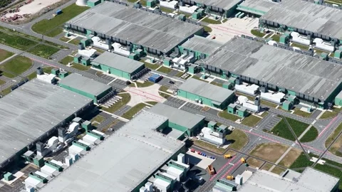 Close up view of data center, big tech, cloud data, computing center Video stock 311126651