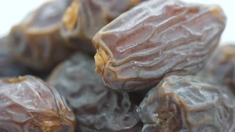 A close up view of date pieces. Stock Footage 201210805