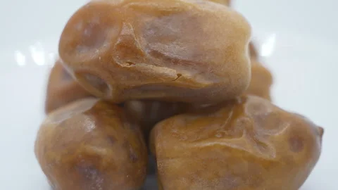 A close up view of dates for Ramadan. Stock Footage 302530427