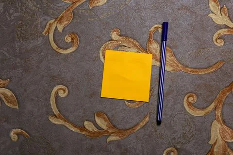 Close-up view of decorative fabric surface with ornate golden Stock Photos