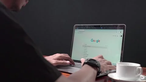 Close up view of the Deepseek AI website on a laptop screen Stock Footage 304501844