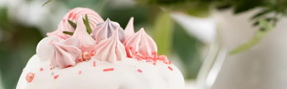 Close view delicious easter cake Stock Photos