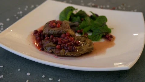 Close up view of delicious meat dish, Stock Footage 104057670