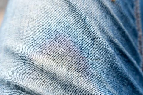 Close-up view of denim fabric texture showcasing the intricate weave patterns Stock Photos