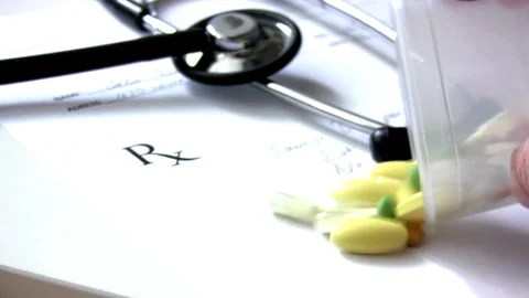Close up view of Doctor research Maintaining medical records concept Close up Stock-Footage 336587835