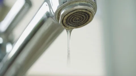 Close-up view of a dripping tap Stock Footage 97072894