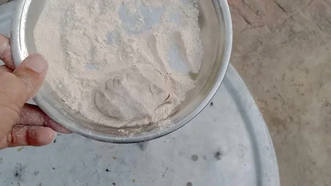 Close Up View of Dry Wheat Flour for Cooking Vídeos de archivo 347339607
