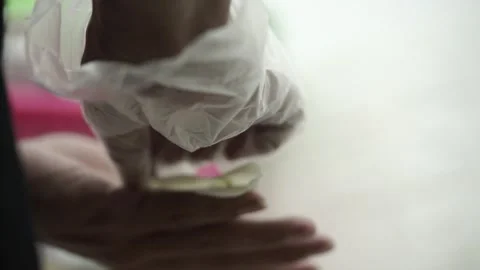 Close up view of dumpling-making Stock Footage 261247931