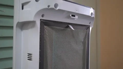 Close up view of the dust on the Hepa filter of the air purifier. 動画素材 259630074
