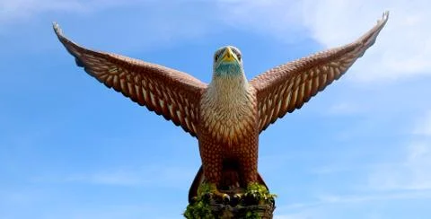 Close  view of eagle square at langkawi Stock Photos