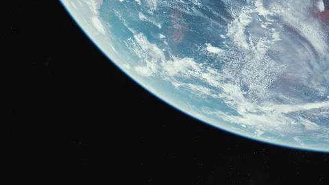 Close Up View of Earth From Space Stock Illustration