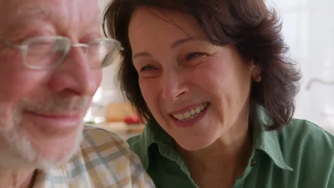 Close up view of elderly couple holding hands Stock Footage 265003832