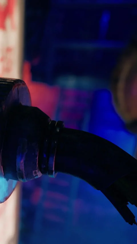 Close view of an electric connector during maintenance in a workshop Stock Footage 339510948