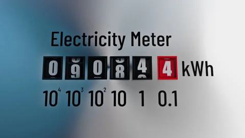 Close-up view of electrometer measuring 3 Stock-Footage 314002026