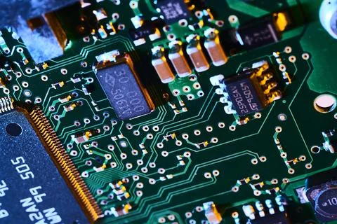 Close-up view of the Electronic card Stock-Fotos