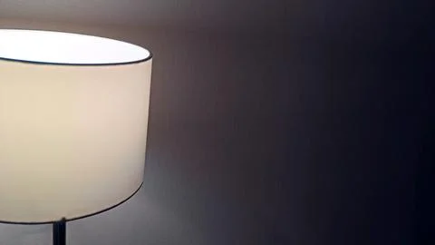 Close up view of elegant bedside lamp Stock Photos