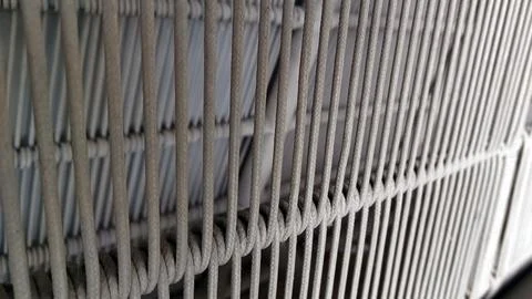 Close up view empty gray sofa outdoor Stock Photos