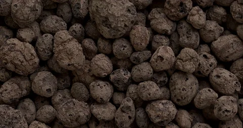 Close-up view of expanded clay pellets background. Stock Footage 277458464