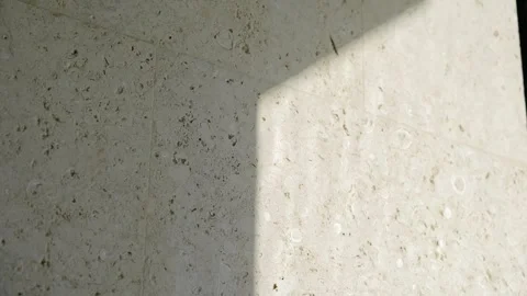 Close up view of exterior cladding tiles on building. Slab with rough texture Stock Footage 262274199