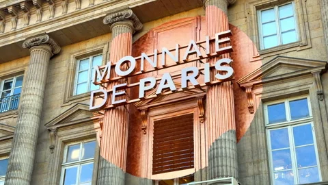 Close-up view of facade of the Monnaie de Paris  Stock Footage 337344148