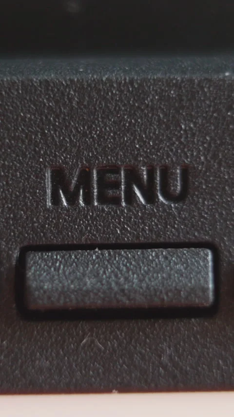 Close-Up View Of A Finger Interacting With The Textured Menu Button Of A Printer Video stock 318727230