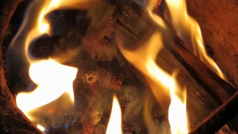 Close up view of fire. Stock Footage 146726964