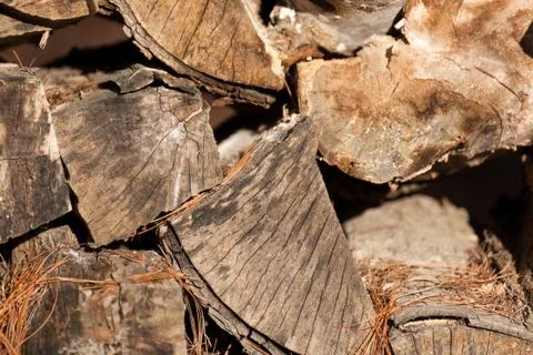 Close view of fire wood Stock Photos