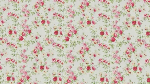 Close-up view of Floral wallpaper texture seamless Stock Footage 259464484