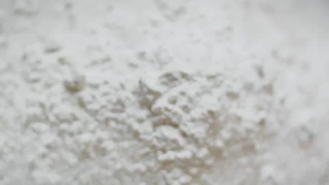 Close view of flour being portioned for pie dough, 4K Stock Footage 341118201