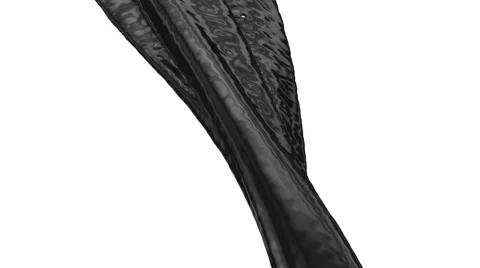 Close-up view of flowing black paint, alpha channel included (FULL HD) Video stock 39976555