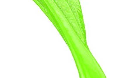 Close-up view of flowing green paint, alpha channel included (FULL HD) Video stock 39976758