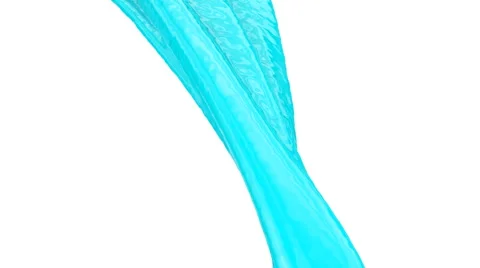 Close-up view of flowing light blue paint, alpha channel included (FULL HD) Stock Footage 39976804