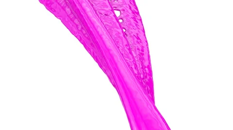 Close-up view of flowing pink paint, alpha channel included (FULL HD) Video stock 39977326