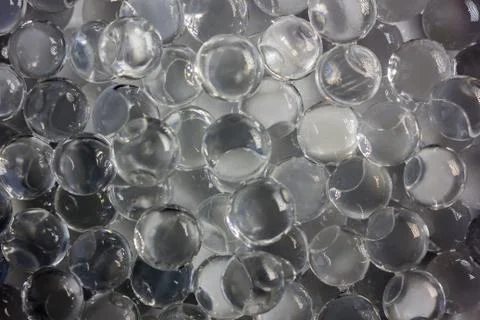 Close up view fo hydrogel balls. Stock Photos