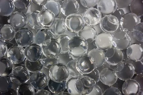 Close up view fo hydrogel balls. Stock Photos