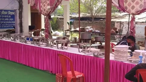 Close up view of a food stall in a function. Stock Footage 143719280