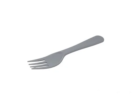 Close up view fork isolated on white background. Stock Photos