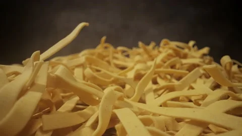 Close up view on fresh pasta - ready to cook 库存影片 151218595