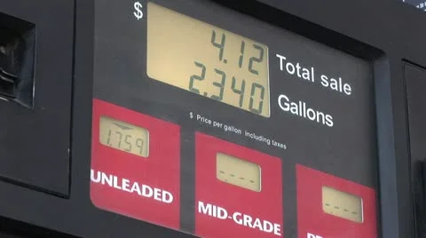 Close Up View of a Fuel Pump Digital Screen Stock-Footage 18968099