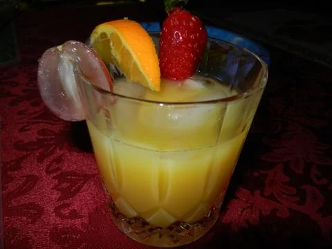 Close-up view of garnished drink on table Stock Photos