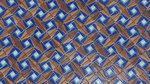 Close-up view of geometric tile Stock Footage 262727304