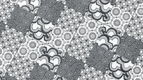 Close-up view of geometric tile Stock Footage 262741553