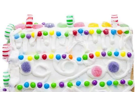 Close up view of a gingerbread house Foto stock