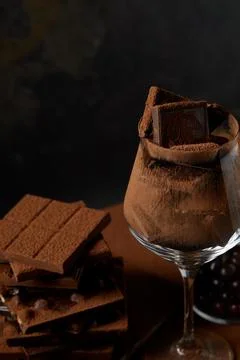 Close view glass delicious assorted Stock Photos