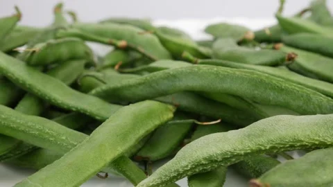 Close view of green beans, Green beans footage Stock Footage 159638480